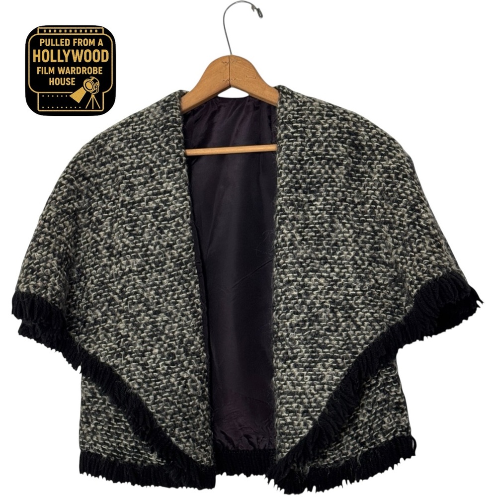 Vintage Black and Gray Women's cape